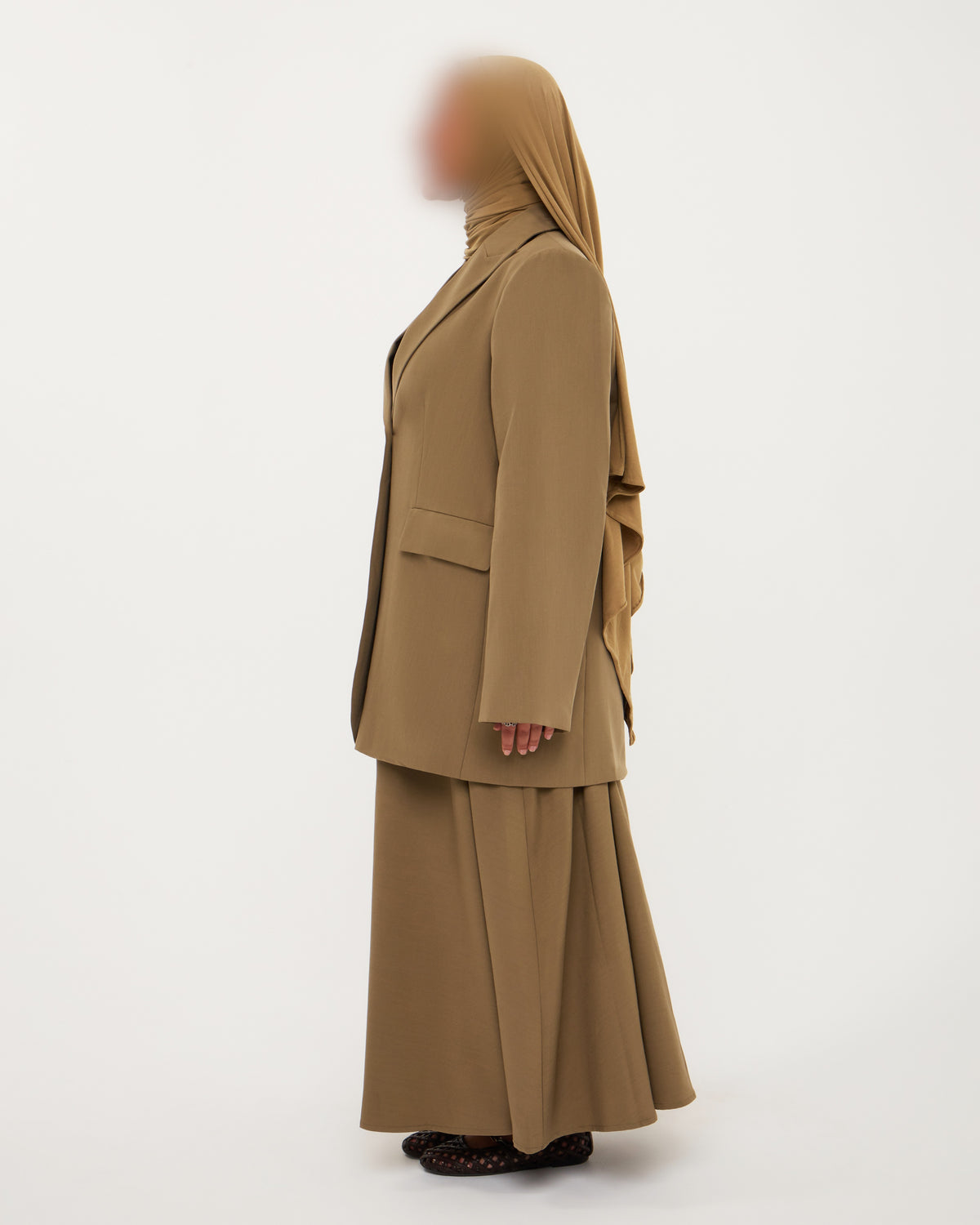 BLAZER SKIRT SET OLIVE