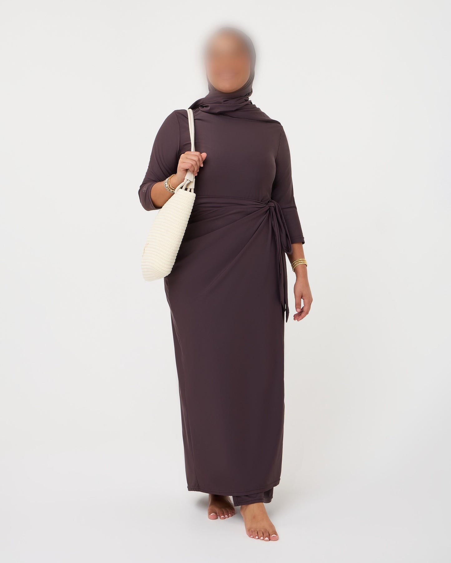 SKIRT SET BURKINI PURPLEBROWN