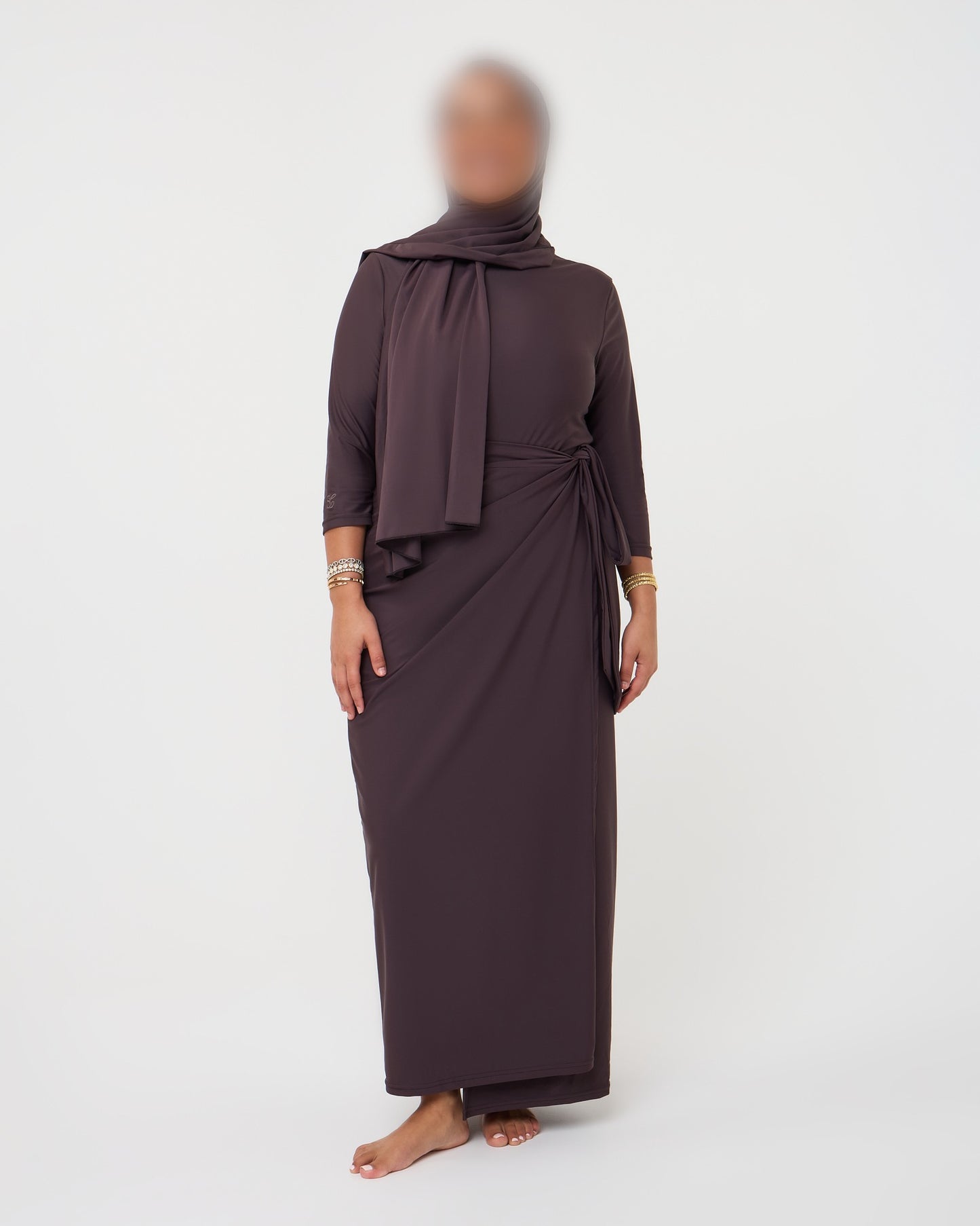 SKIRT SET BURKINI PURPLEBROWN
