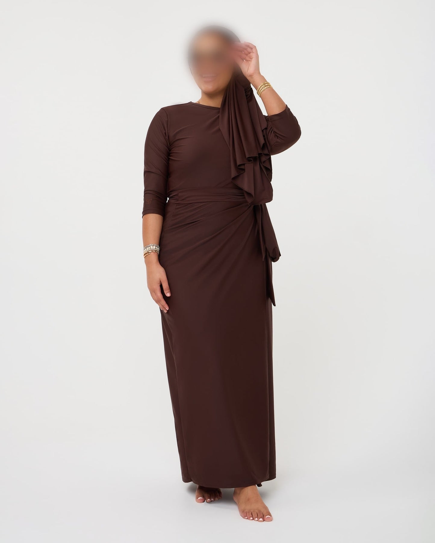 SKIRT SET BURKINI DARKBROWN