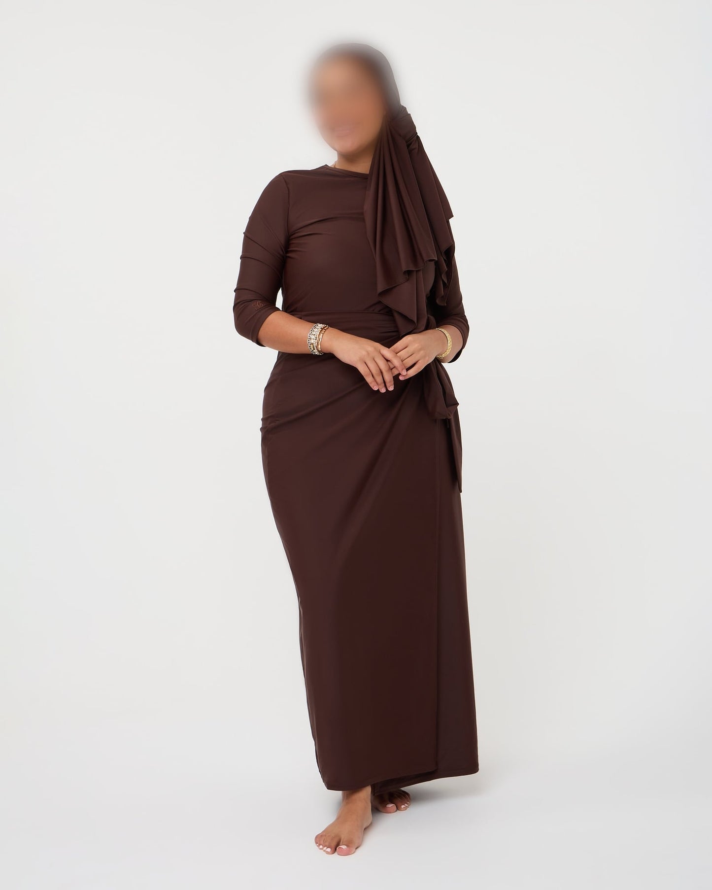 SKIRT SET BURKINI DARKBROWN