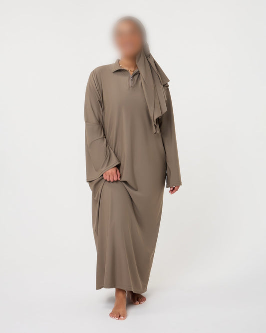 MAXI BURKINI TAUPE