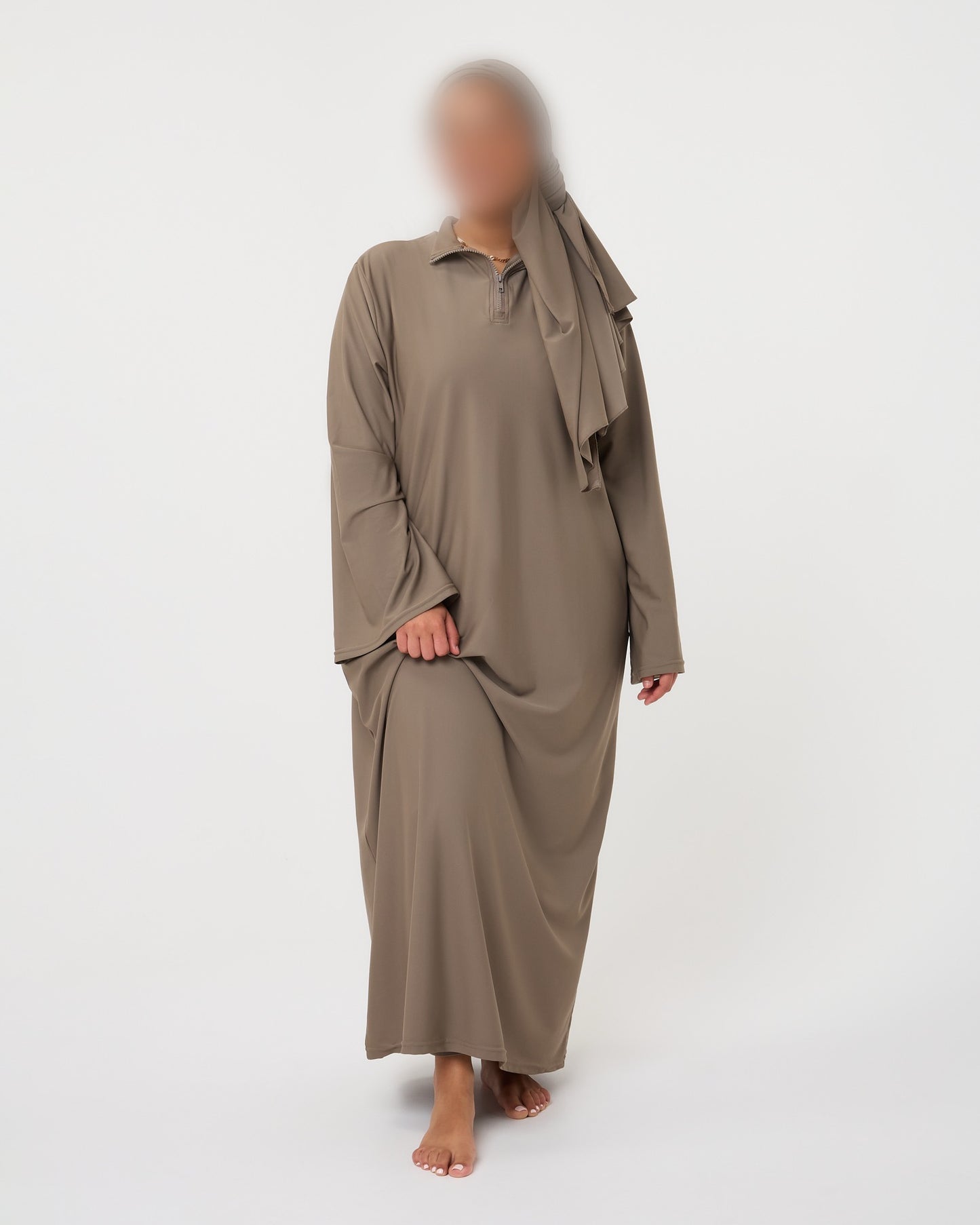 MAXI BURKINI TAUPE