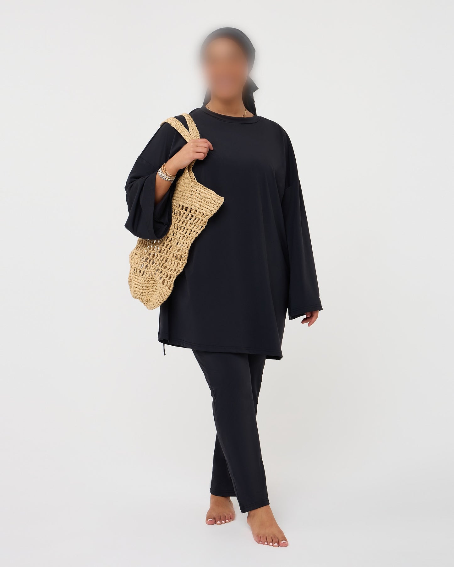 OVERSIZED LEGGING BURKINI BLACK