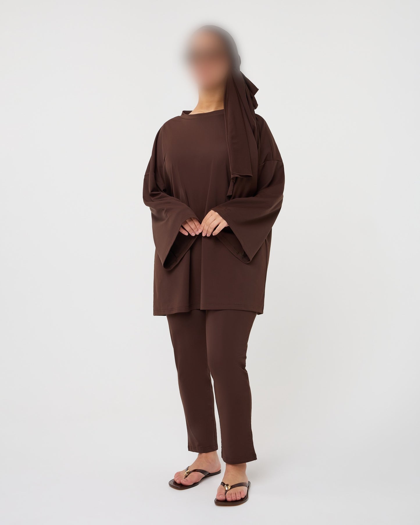 OVERSIZED BURKINI LEGGING DARKBROWN