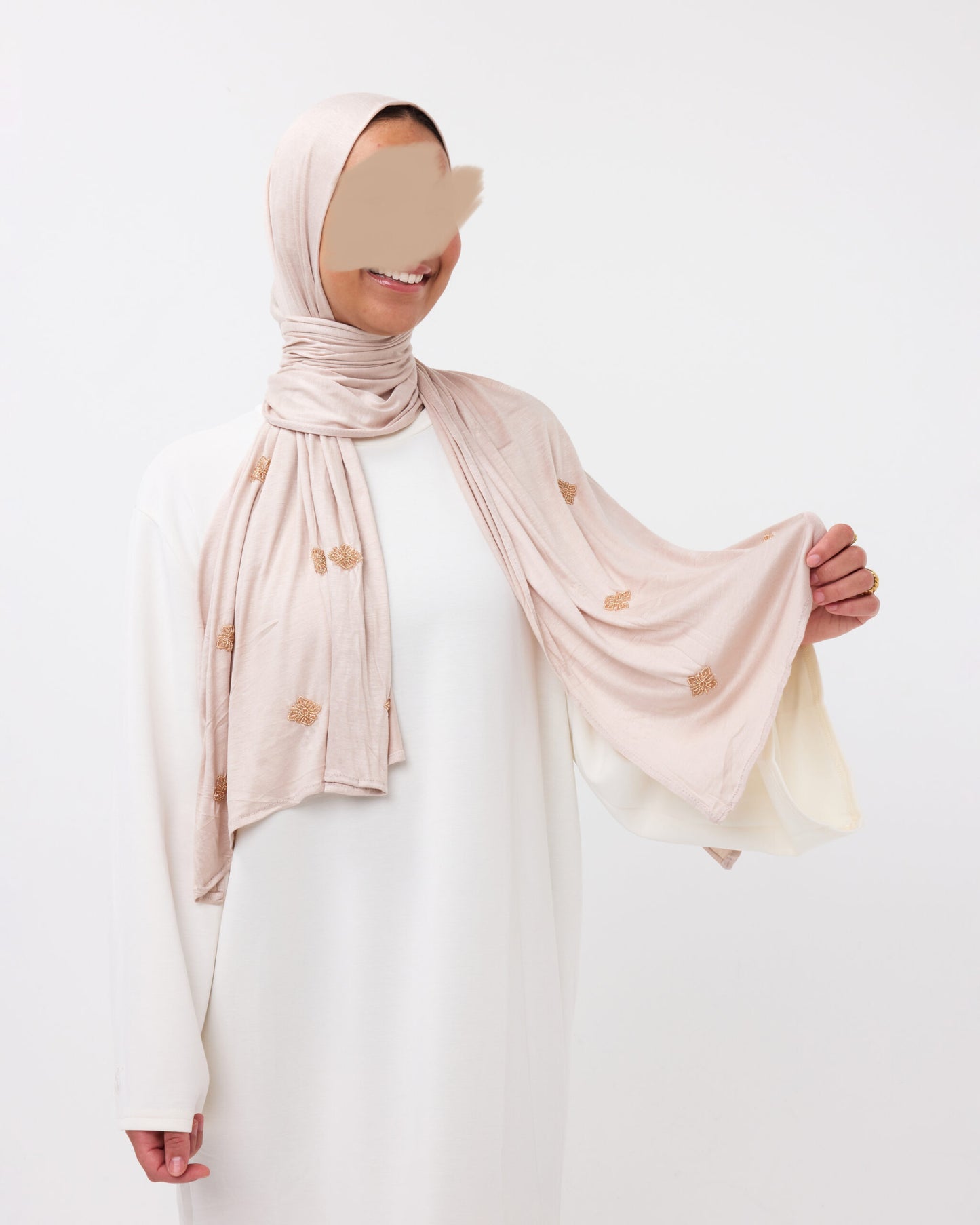 COTTON JERSEY DRAWING BLUSHGOLD#4