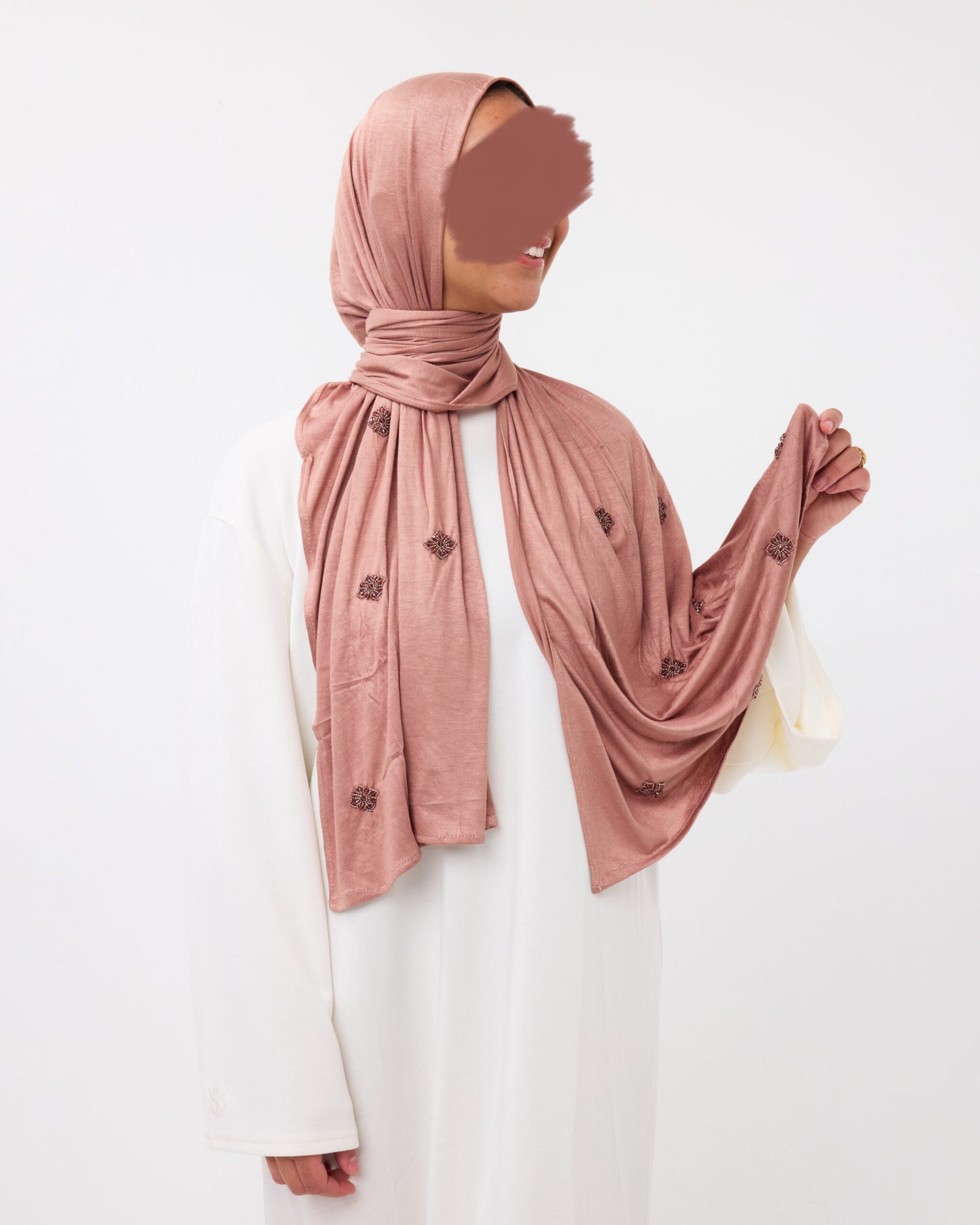 COTTON JERSEY DRAWING CARAMEL #14