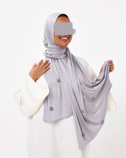 COTTON JERSEY HANDCRAFT SILVER
