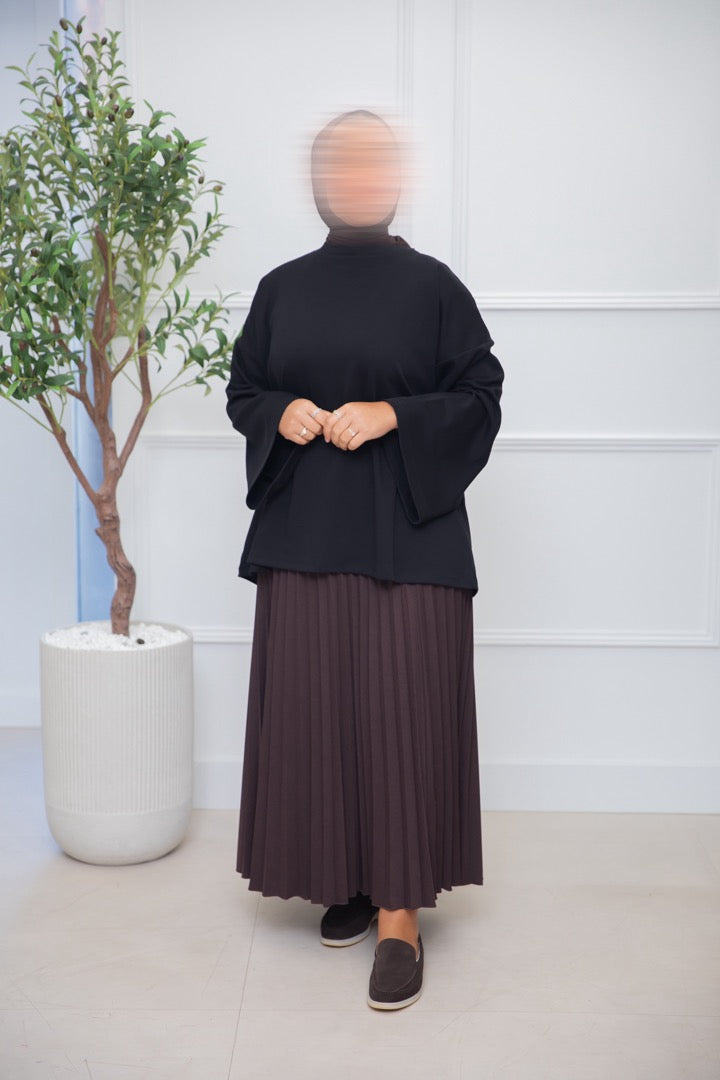 OVERSIZED COTTON TOP BLACK