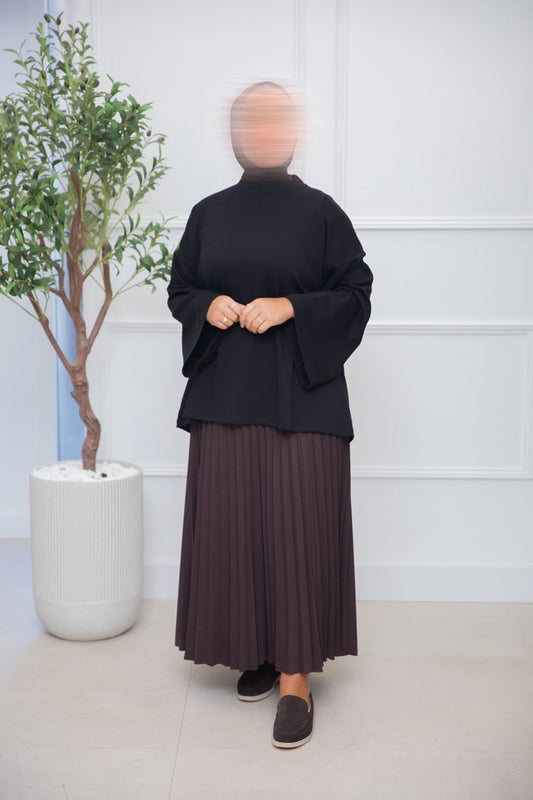 OVERSIZED COTTON TOP BLACK