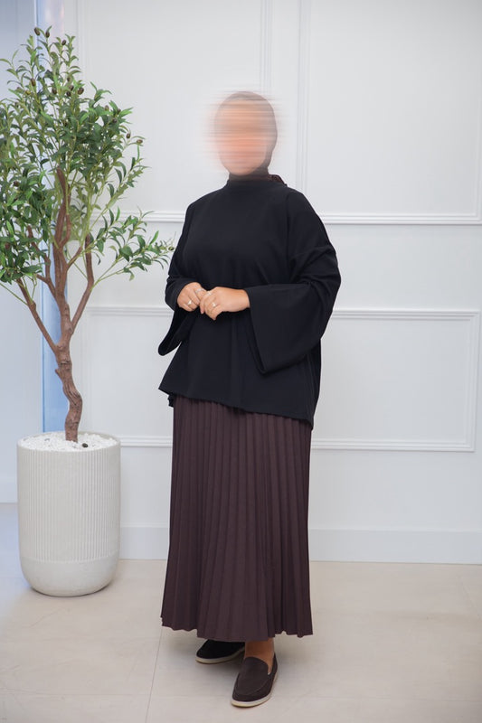 OVERSIZED COTTON TOP BLACK
