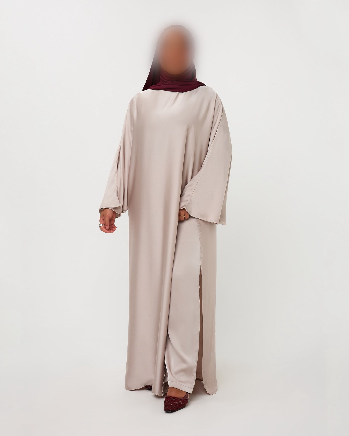 KAFTANDRESS WITH PANTS BEIGE