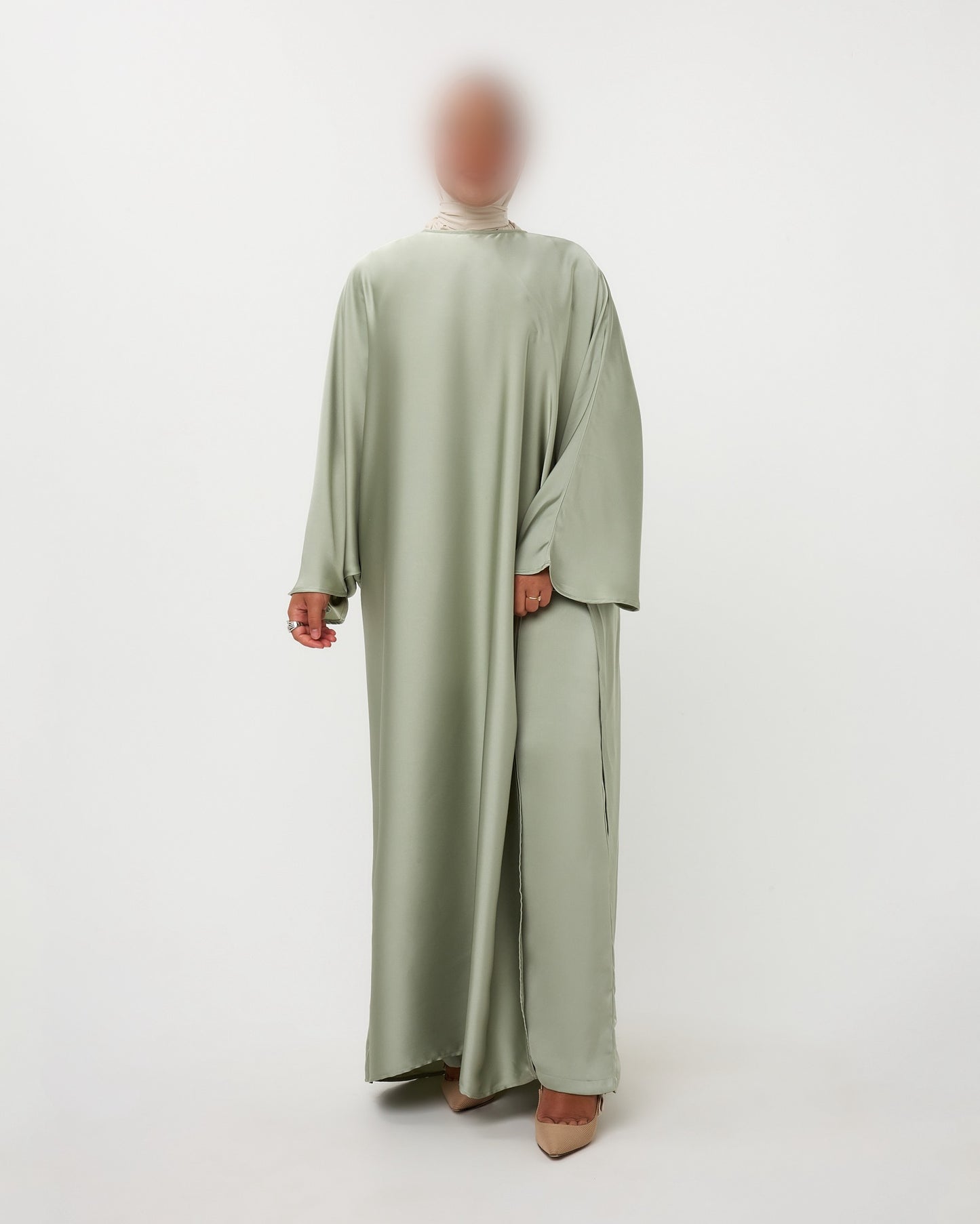 KAFTANDRESS WITH PANTS MINT
