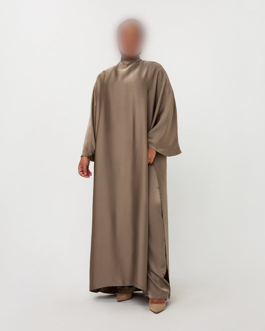 KAFTANDRESS WITH PANTS TAUPE