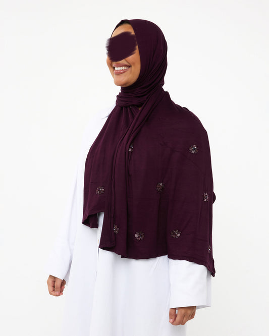 COTTON JERSEY STONE PURPLE