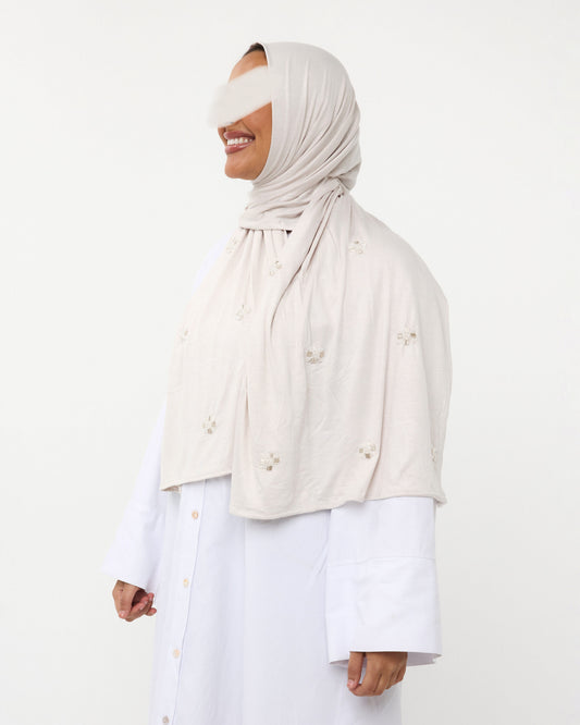 COTTON STONE JERSEY WHITEGREY