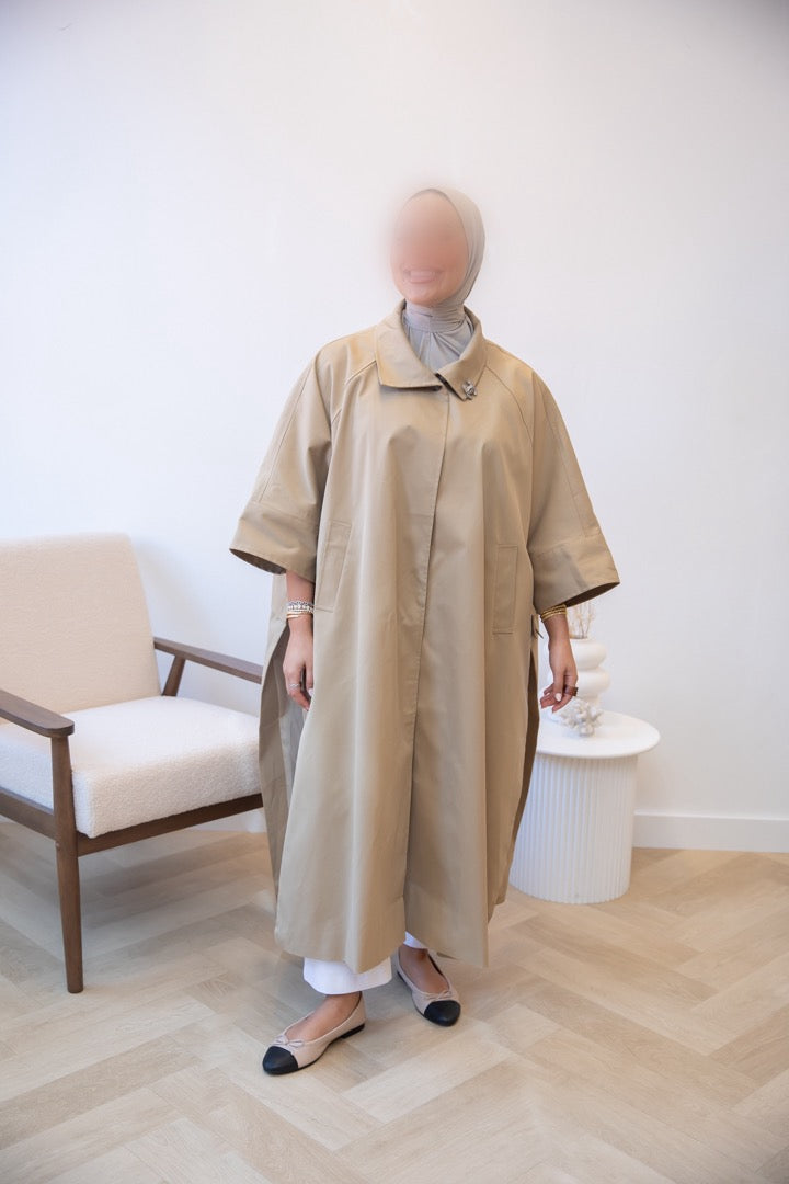 PREMIUM TRENCH CAPE CAMEL