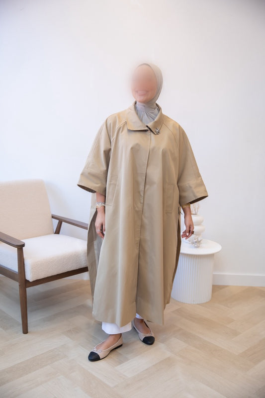 PREMIUM TRENCH CAPE CAMEL