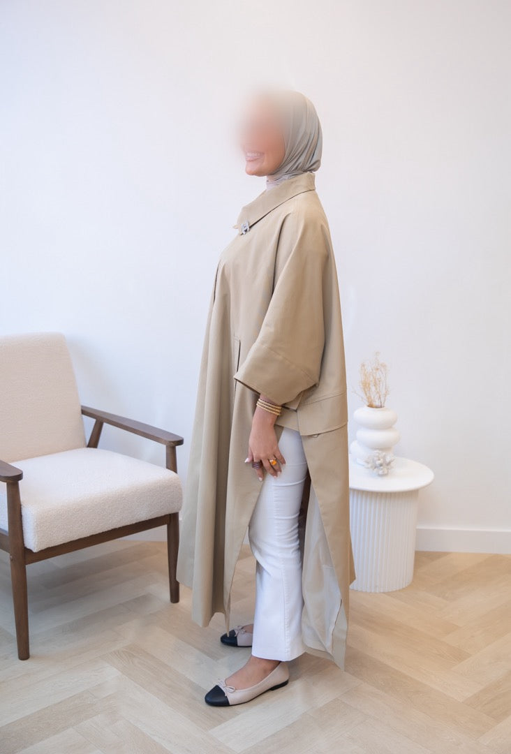 PREMIUM TRENCH CAPE CAMEL