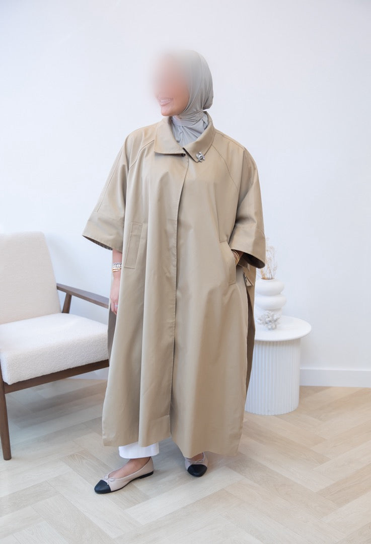 PREMIUM TRENCH CAPE CAMEL