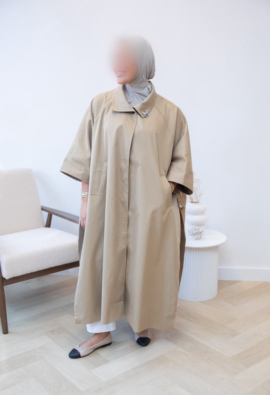 PREMIUM TRENCH CAPE CAMEL