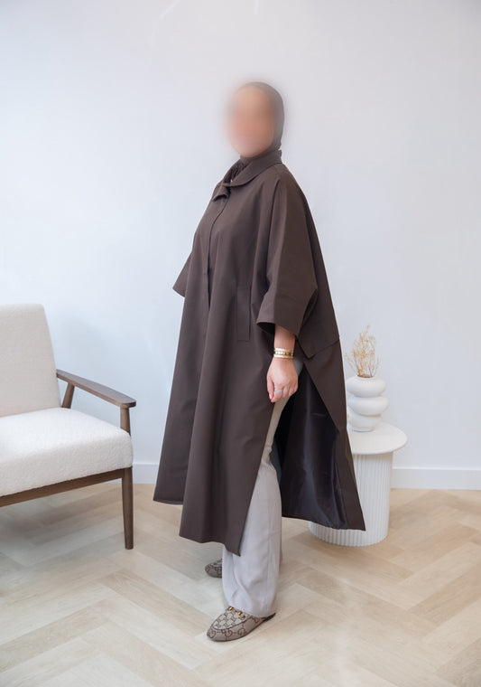 PREMIUM TRENCH CAPE BROWN