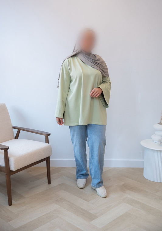 OVERSIZED COTTON TOP GREEN