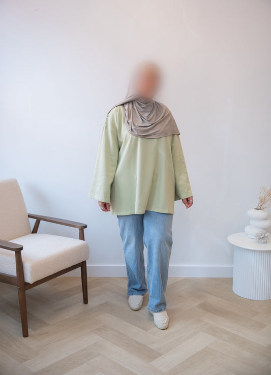 OVERSIZED COTTON TOP GREEN