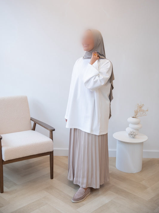 OVERSIZED COTTON TOP WHITE
