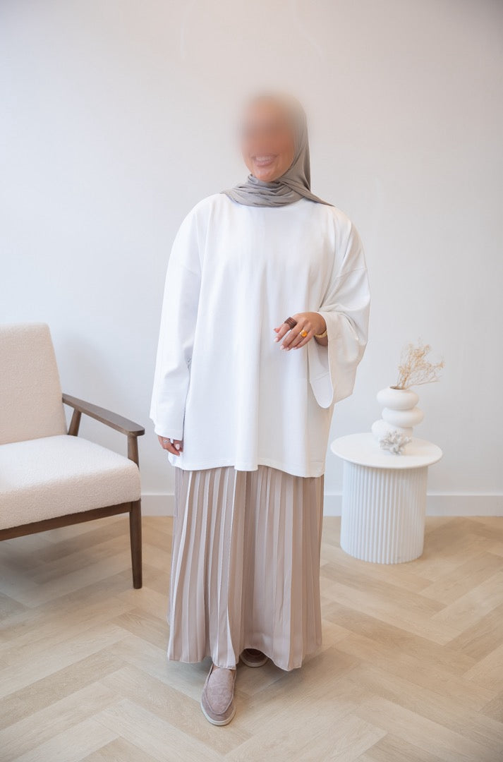 OVERSIZED COTTON TOP WHITE