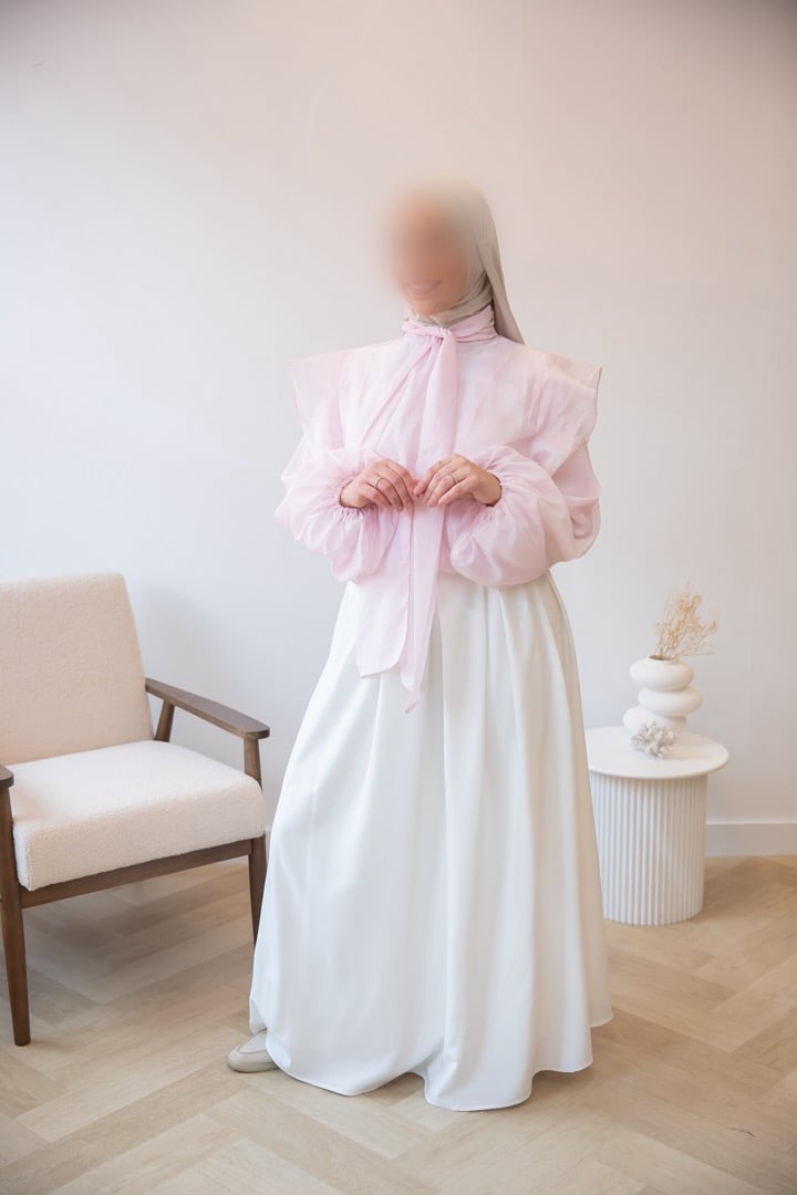 RUFFLE BLOUSE  BABYPINK