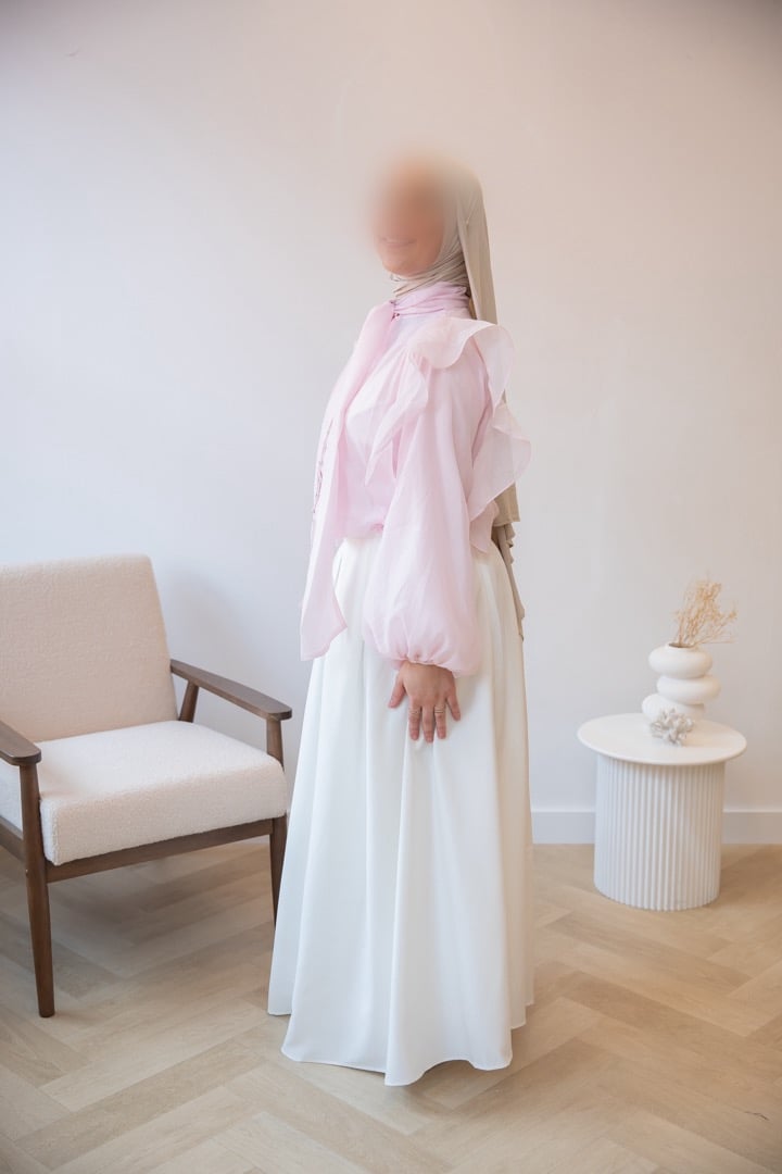 RUFFLE BLOUSE  BABYPINK