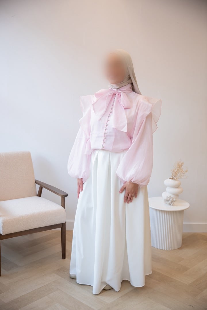 RUFFLE BLOUSE  BABYPINK