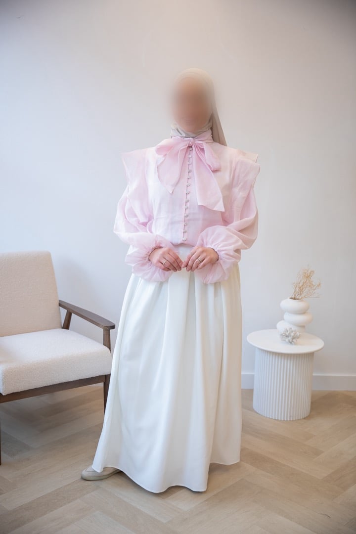 RUFFLE BLOUSE  BABYPINK
