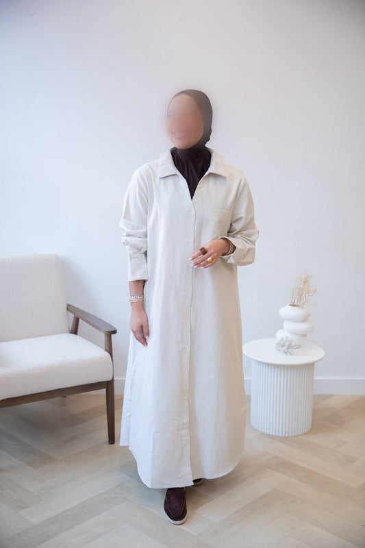 COTTON DRESS BEIGE