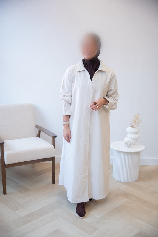 COTTON DRESS BEIGE