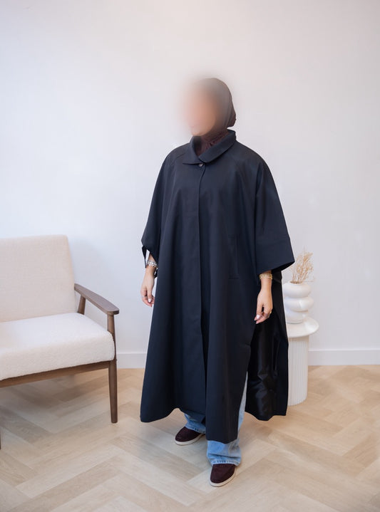 PREMIUM TRENCH CAPE BLACK