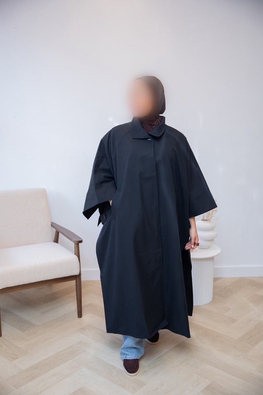 PREMIUM TRENCH CAPE BLACK