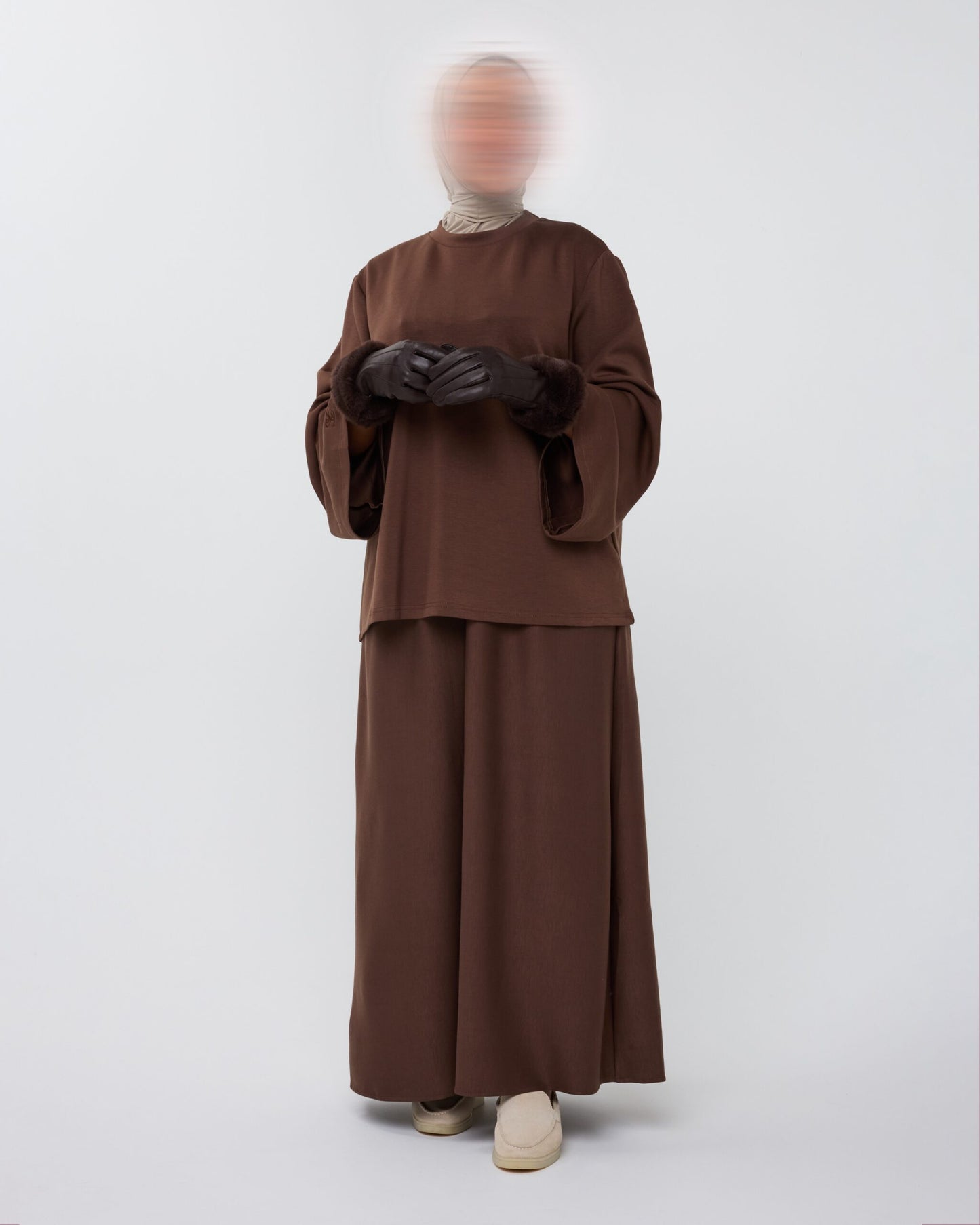 ESSENTIAL SKIRT SET DARKBROWN