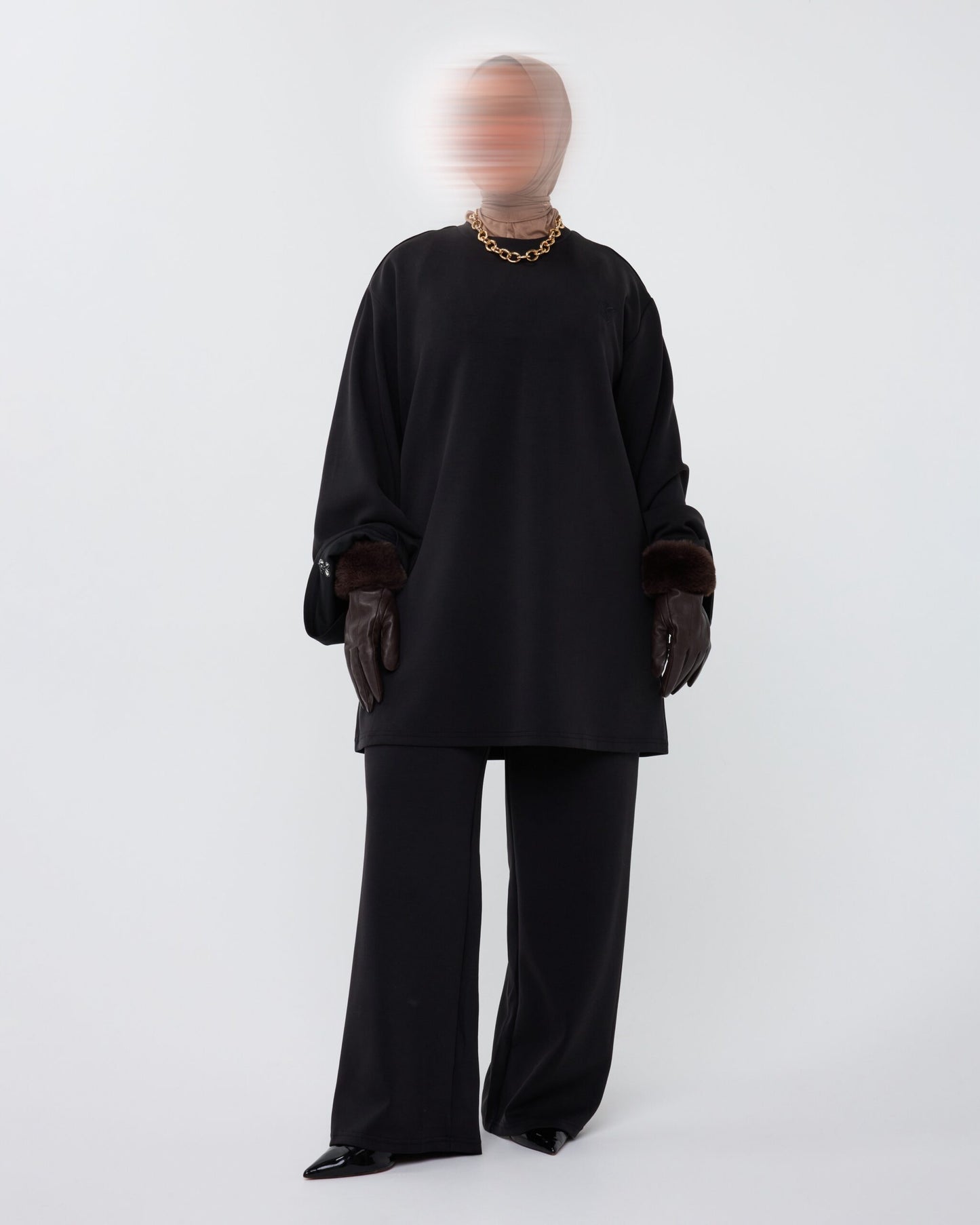 ESSENTIAL TWINSET BLACK