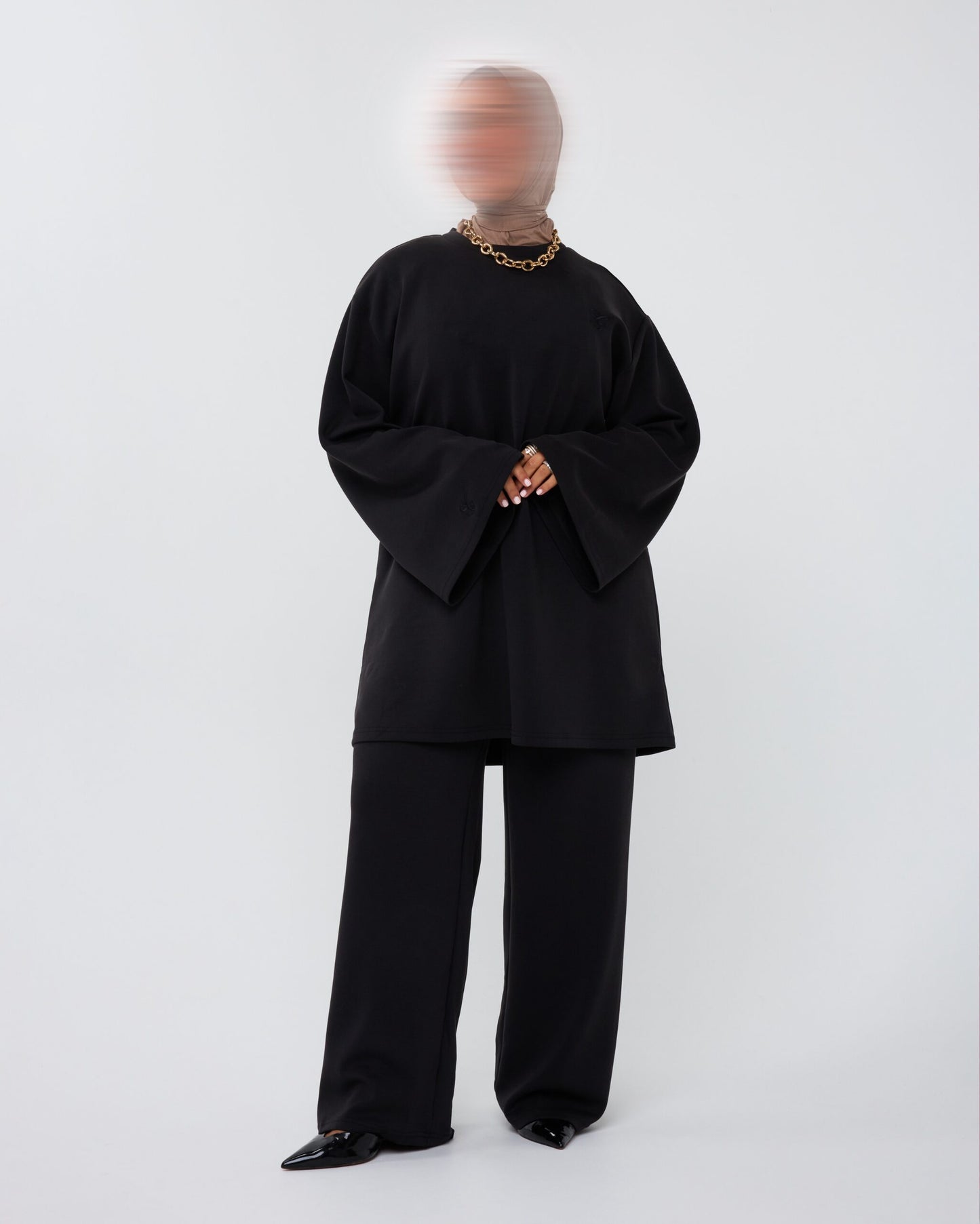 ESSENTIAL TWINSET BLACK