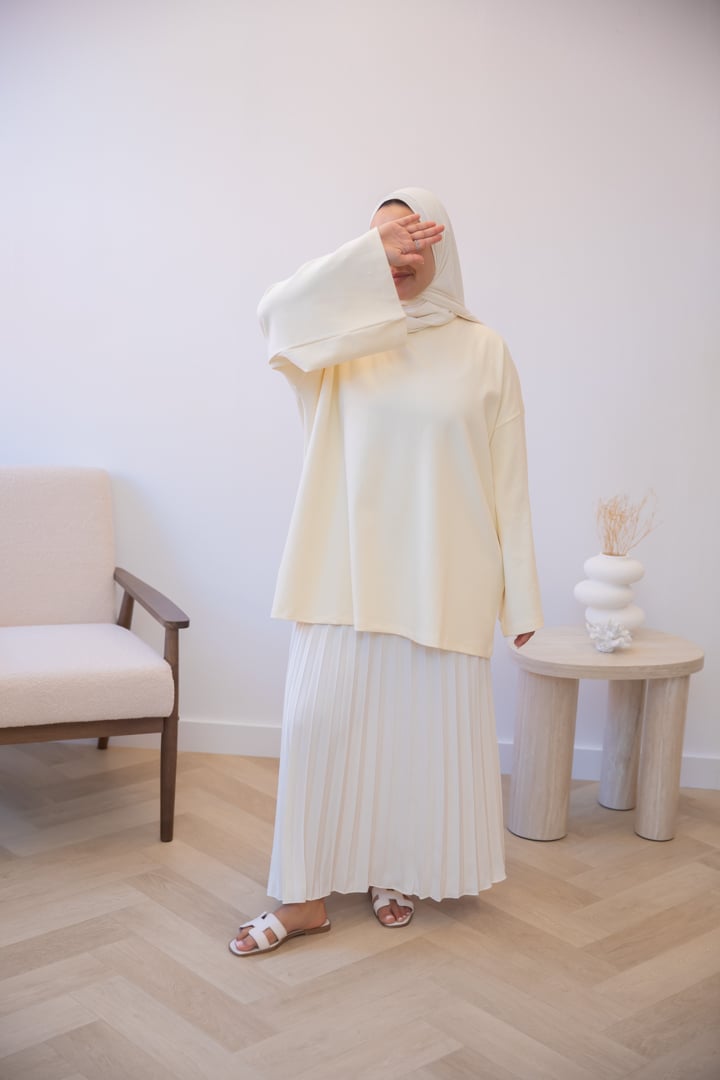 OVERSIZED COTTON TOP BUTTERYELLOW
