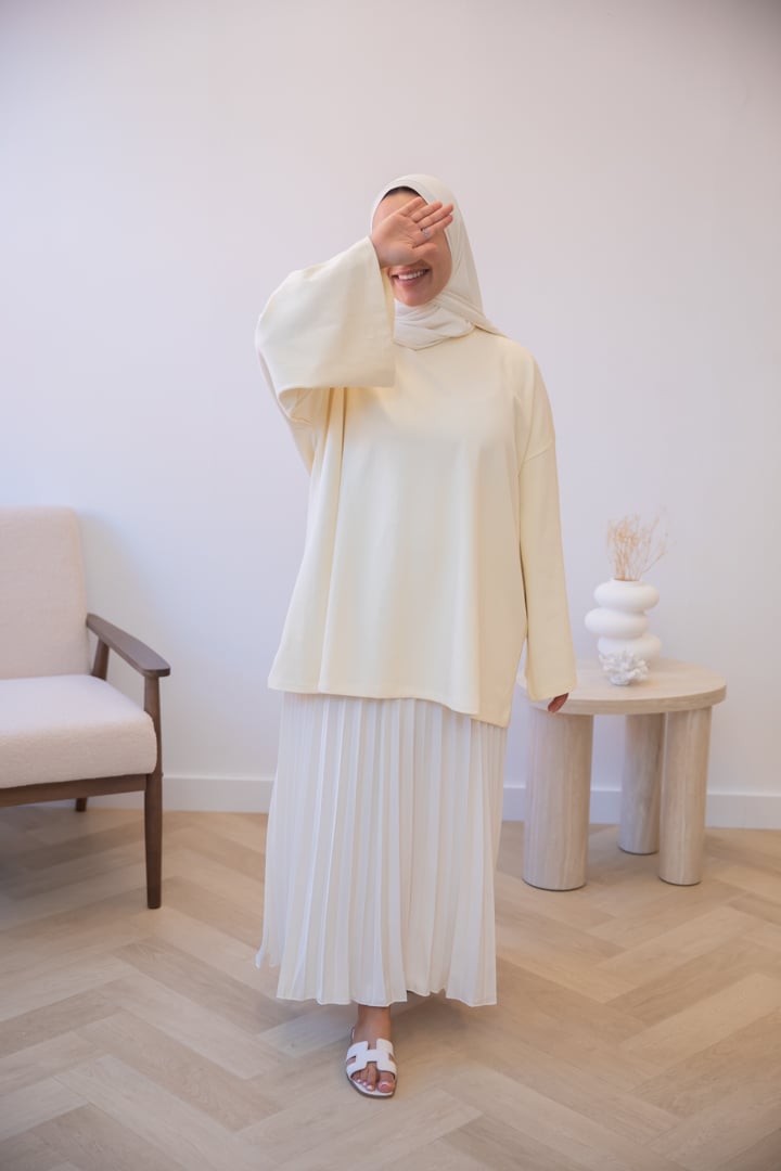 OVERSIZED COTTON TOP BUTTERYELLOW