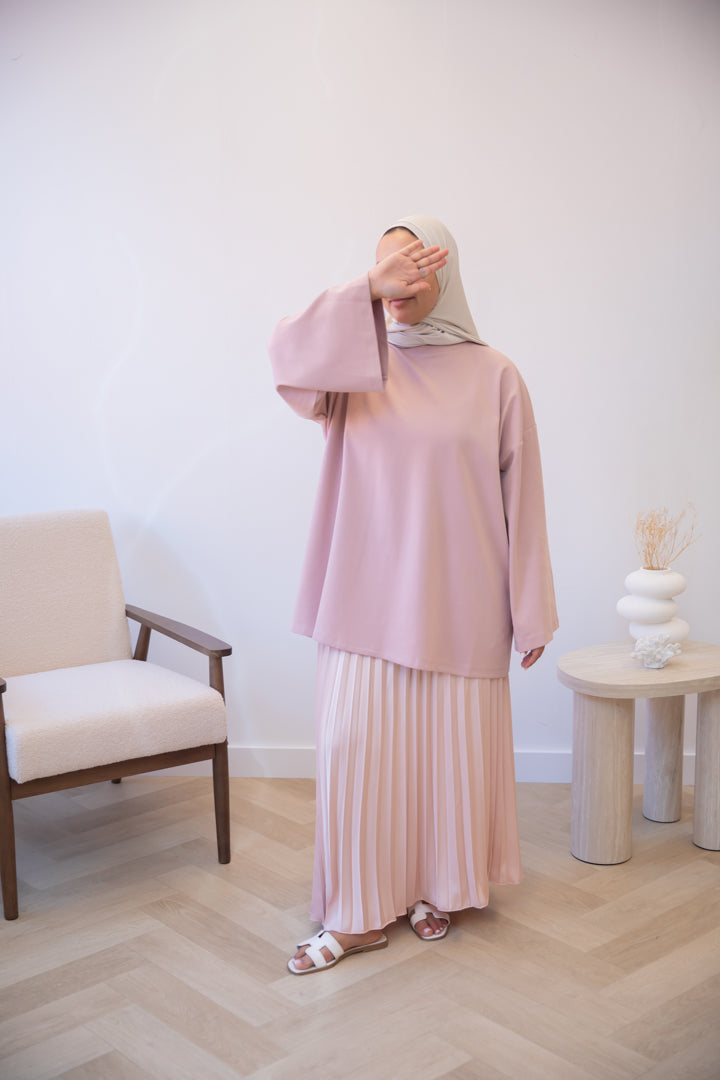 OVERSIZED COTTON TOP PINK