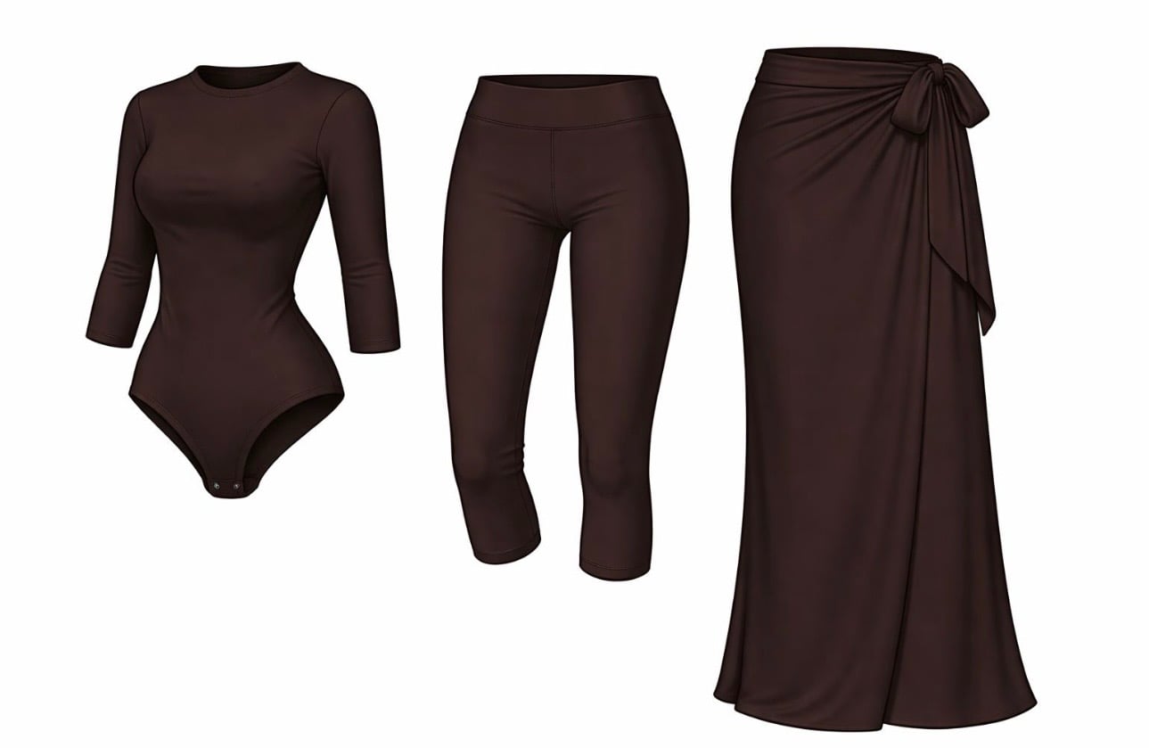 SKIRT SET BURKINI LIGHTBROWN
