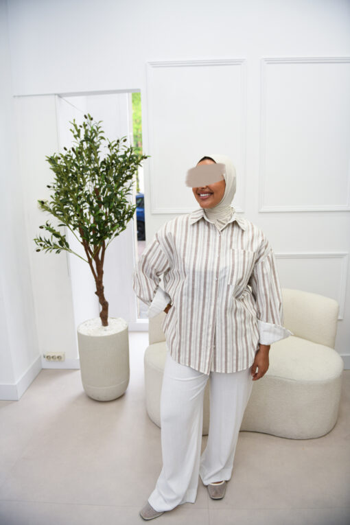 LINEN PANTS WHITE - Afbeelding 2