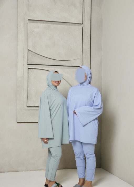 PREMIUM OVERSIZED BURKINI LIGHTBLUE - Afbeelding 3