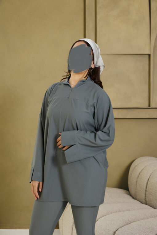PREMIUM BURKINI MET SPLIT BLUEGREY SHORT
