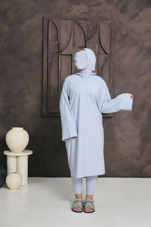 PREMIUM BURKINI MET SPLIT ICEGREY LONG - Afbeelding 2
