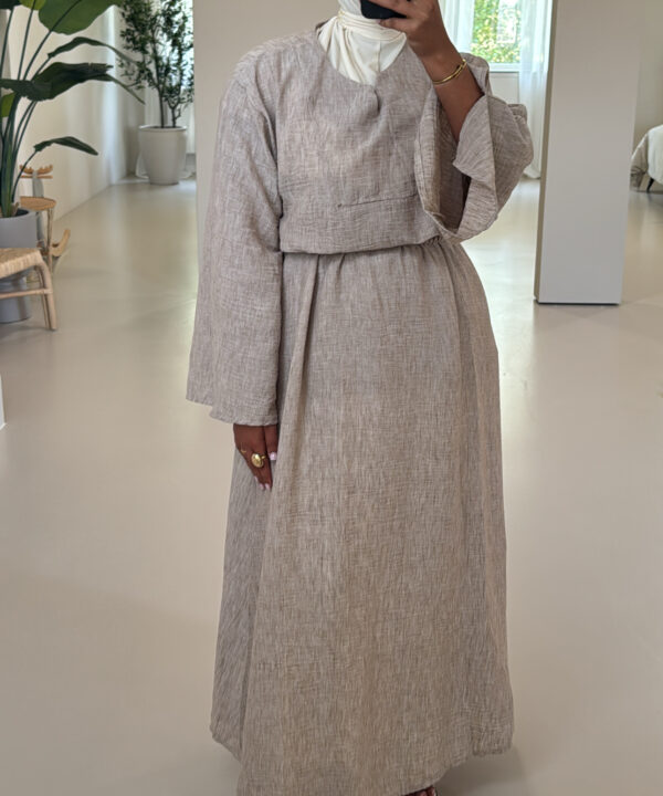 LINEN SET TAUPE